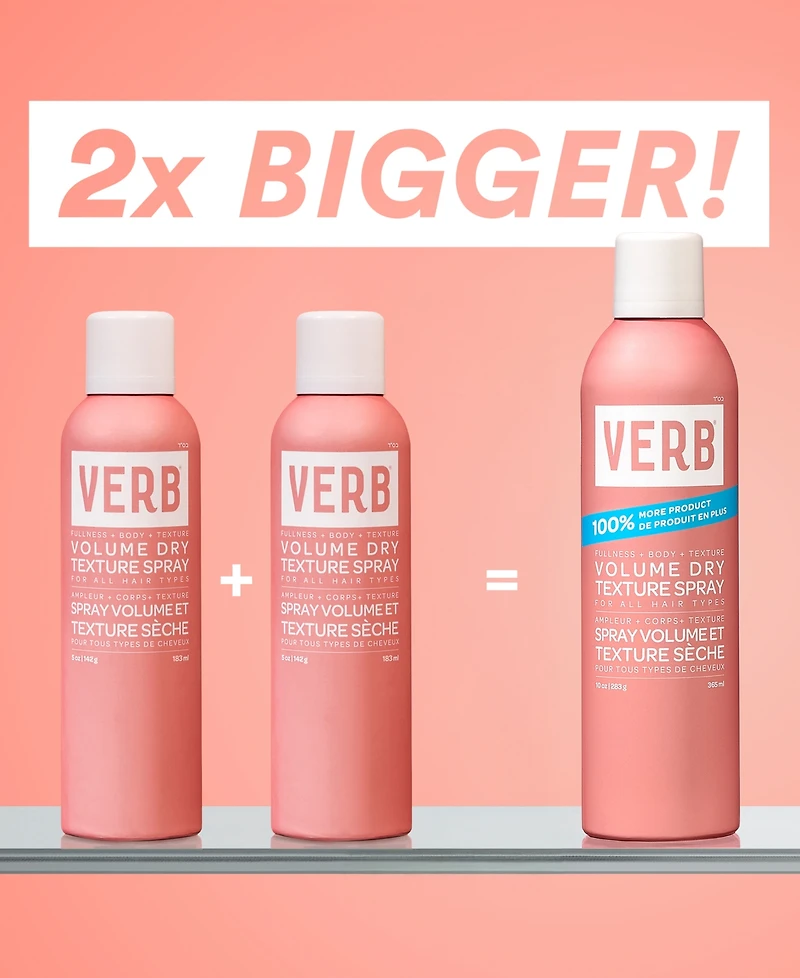 Verb Volume Dry Texture Jumbo Spray, 10 oz.