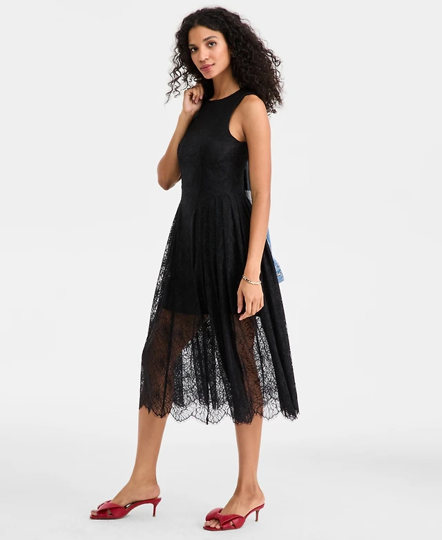 On 34th Women's Woven Lace Drop-Waist Midi Dress, Macy's Exclusive | Arden  Fair
