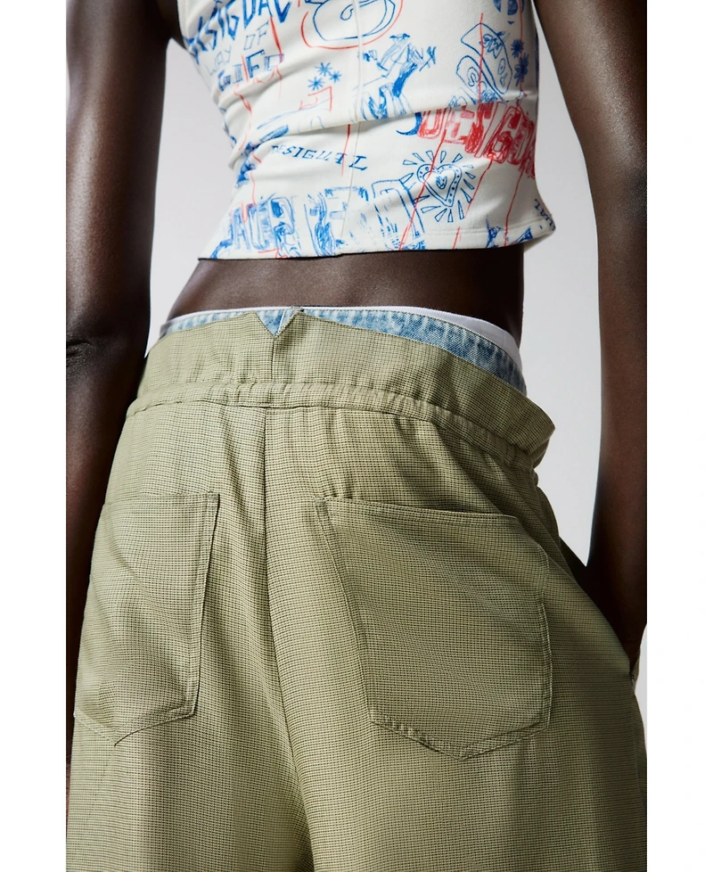 Desigual Women's Hybrid long pants with checks
