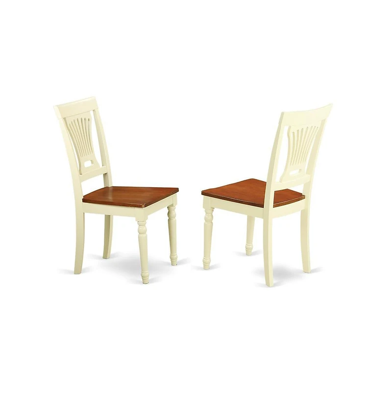 East West Furniture Dining Room Set Buttermilk & Cherry