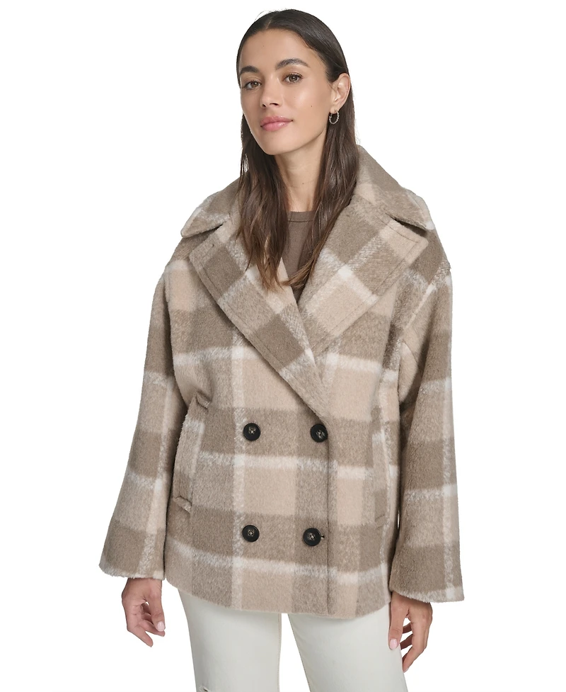 Levi's Women's Plaid Peacoat