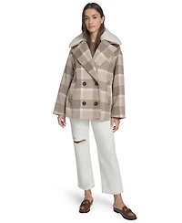 Levi's Women's Plaid Peacoat