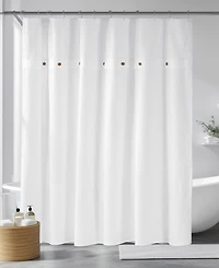 Madison Park Finley Waffle Weave Cotton Shower Curtain, 72" x 72"