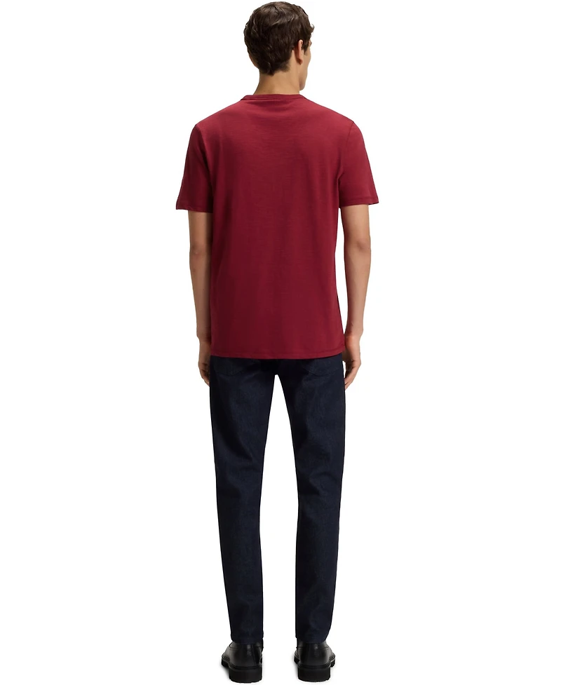 Boss by Hugo Men's Slub-Cotton Logo Detail T-Shirt