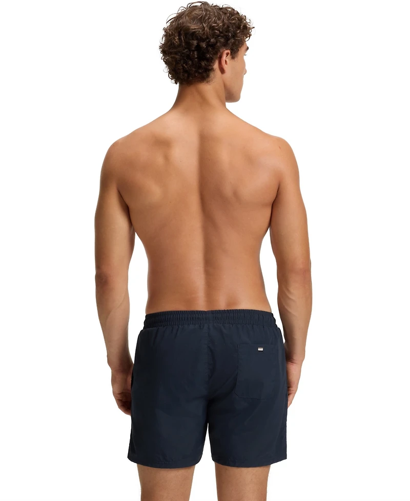 Boss by Hugo Men's Foil-Printed Logo Swim Shorts