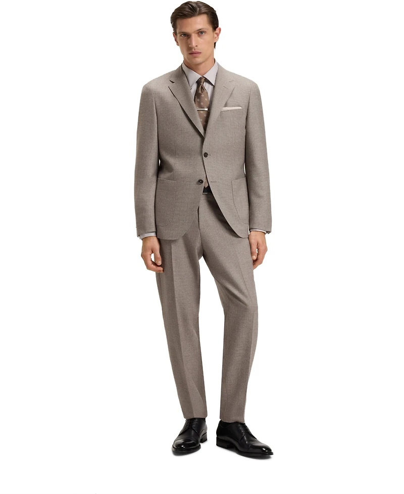 Boss by Hugo Boss Men's Virgin Wool Tapered-Fit Pants