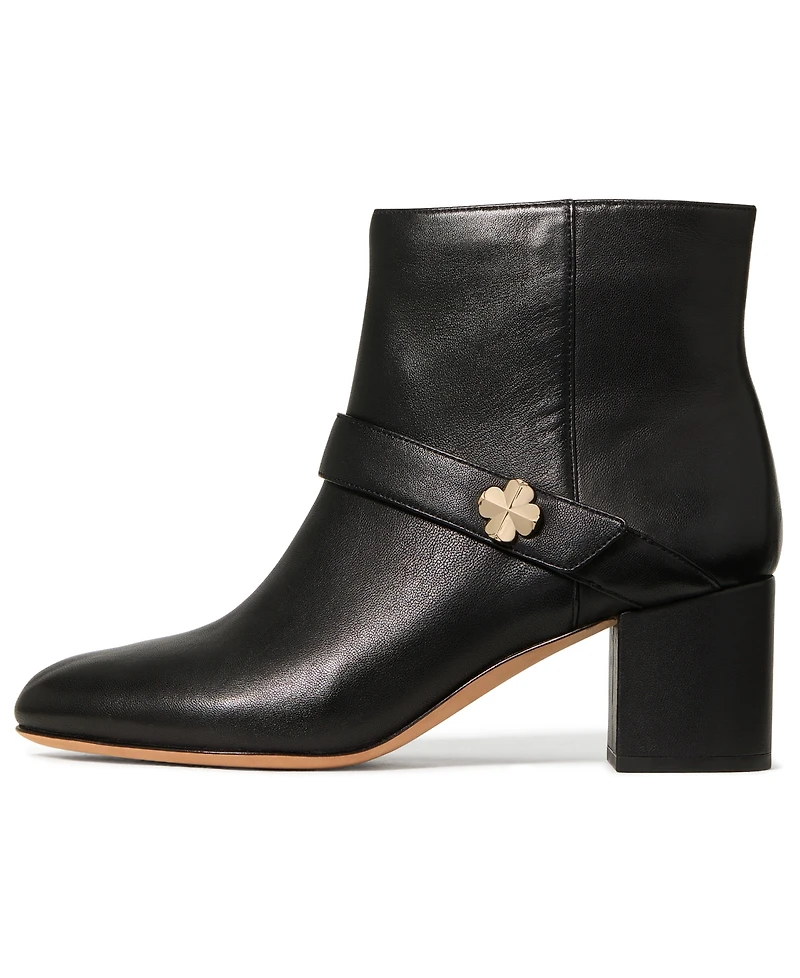 kate spade new york Women's Decorative Flower Block Heel Ankle Booties