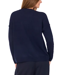 Vince Camuto Women's Star-Print Dropped-Shoulder Sweater