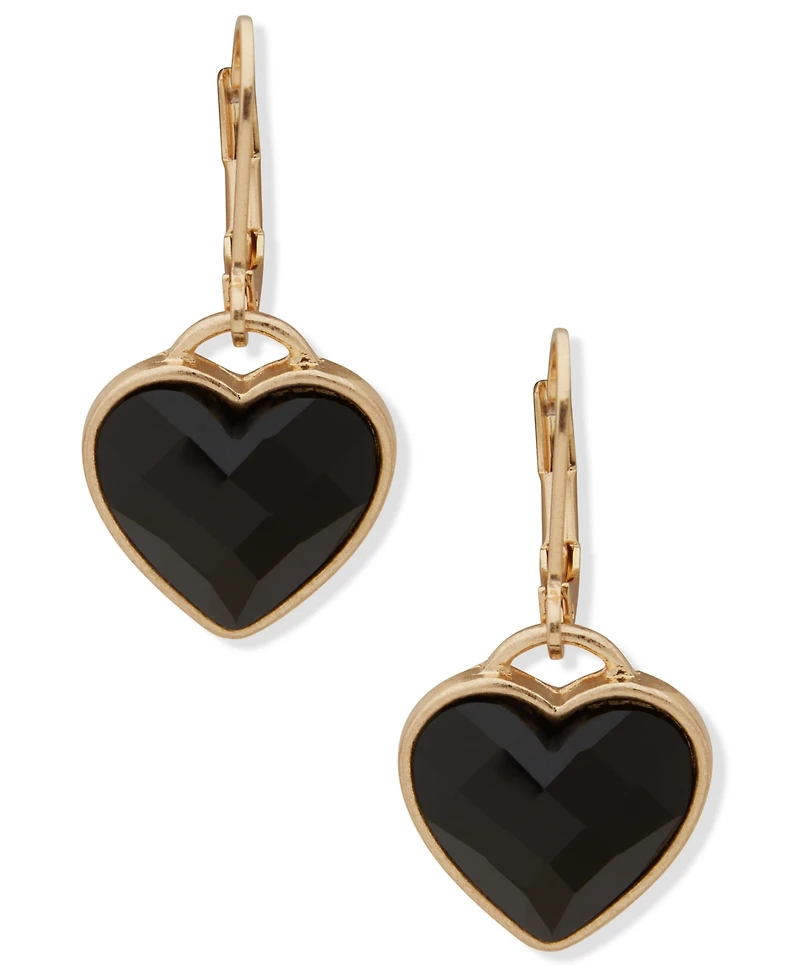 lonna & lilly Gold-Tone Heart Drop Earrings