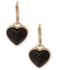 lonna & lilly Gold-Tone Heart Drop Earrings