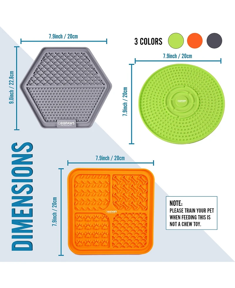 Goopaws Licking Mat: 3pk