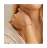 Elegant Gold Paperclip Link Bracelet