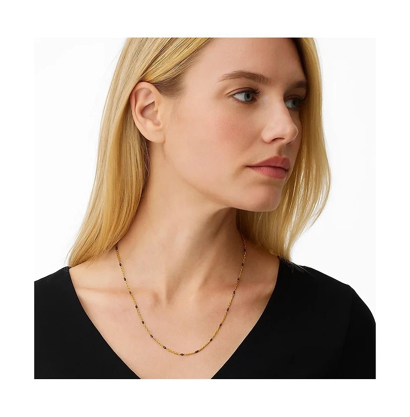 Onyx Beaded Link Necklace
