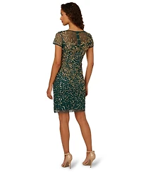 Adrianna Papell Women's Beaded Sheath Dress