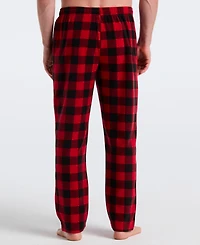Perry Ellis Portfolio Men's Fleece Buffalo Plaid Print Sleep Pants