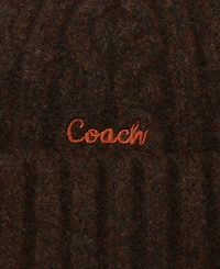 Coach Women's Embroidered Cable-Knit Beanie Hat
