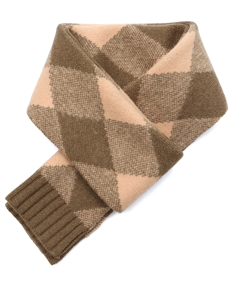 Coach Women's Argyle Knit Muffler Scarf