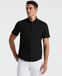 Perry Ellis Men's Short Sleeve Solid Shirt