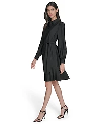 Eliza J Women's Pleated Shirt Dress