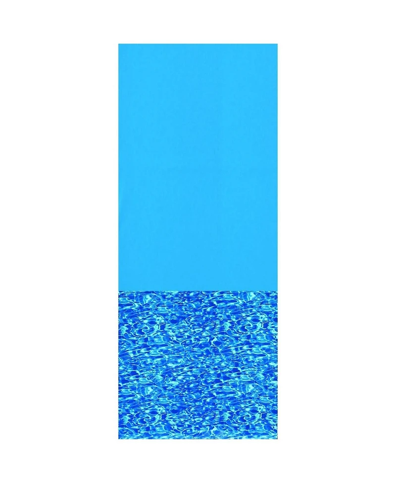 Swimline 15 Foot Swirl Blue Round Above Ground Swimming Pool Wall Overlap Liner