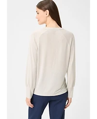 Olsen Women's Solid Shimmer Effect Tunic T-Shirt