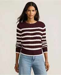Lands' End Women's Drifter Modern Cable Crew Sweater