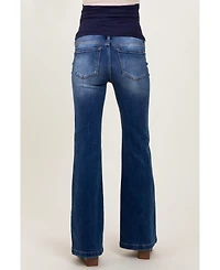 Pinkblush Maternity Navy Blue Washed Flare Jeans