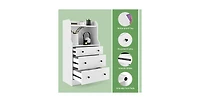 Volenca Modern Storage Dresser with Anti-toppling Device-White