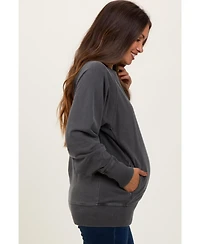 Pinkblush Maternity Black Vintage Wash French Terry Pullover