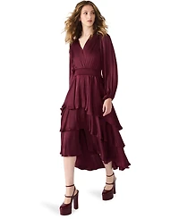 Steve Madden Women's Bei Smocked-Waist Tiered High-Low Dress