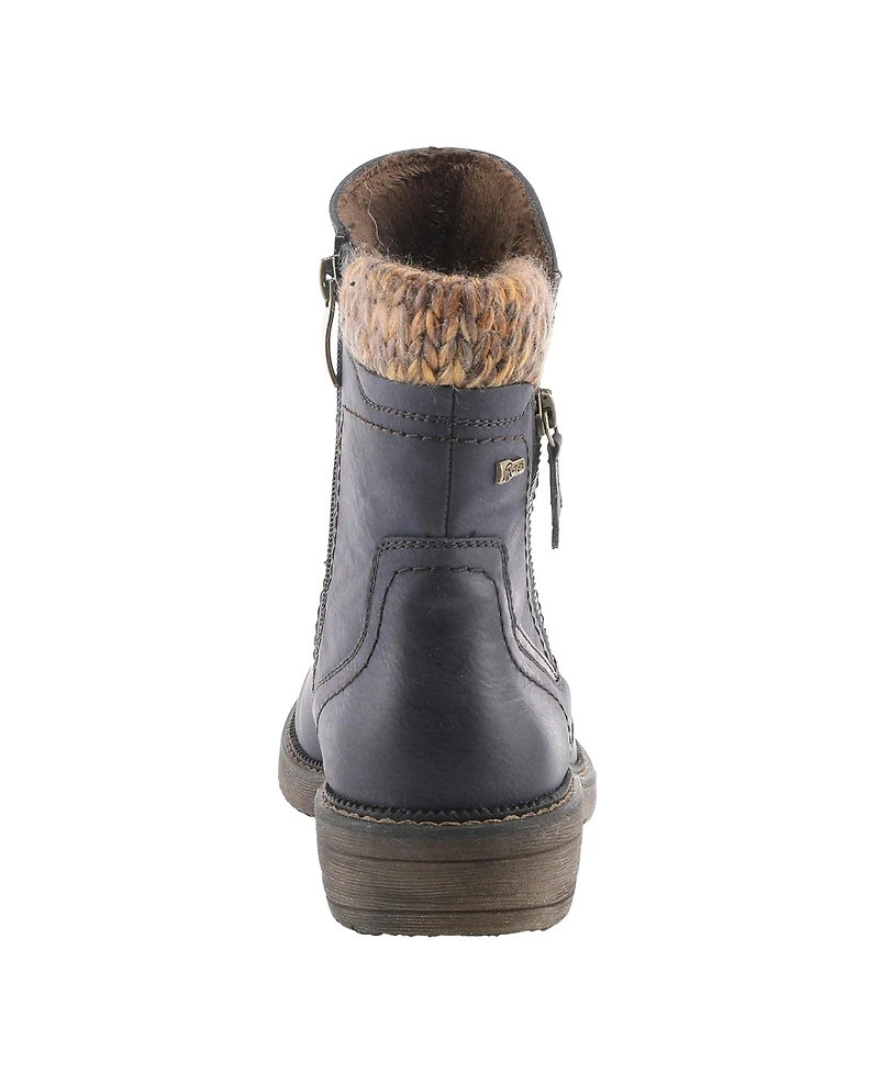 Spring Step Wibea Slouch Shaft Water-Resistant Booties with Sweater Cuff & Shock-Absorbing Sole