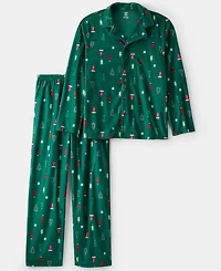 Carter's Adult Men or Women 2-Piece Christmas Tree Print Pajama Set