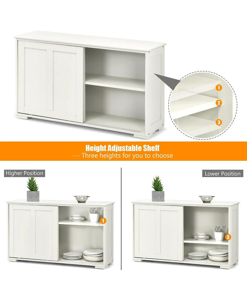 Volenca Kitchen Storage Cupboard Cabinet with Sliding Door