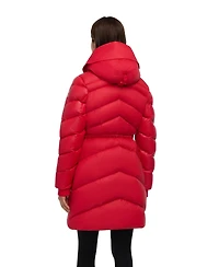 Pajar Women's Saturn Mid-Length Quilted Puffer with Removable Hood