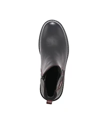 Spring Step Nonia Chelsea-Inspired Bootie with Plaid Stretch Gore and Shock-Absorbing Sole