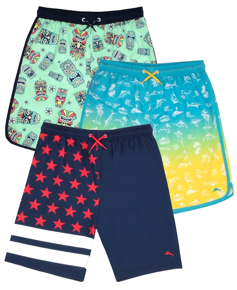 Tommy Bahama Big Boys Graphic 3 pc Swim Trunks Shorts Set