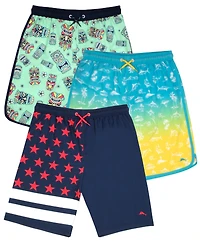 Tommy Bahama Big Boys Graphic 3 pc Swim Trunks Shorts Set