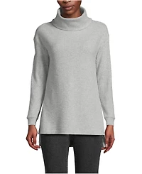Lands' End Women's Long Sleeve Waffle Cowl Neck Tunic