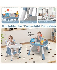 Gymax Baby 16-in-1 High Chair w/ Activity Center Booster Seat Building Block Table