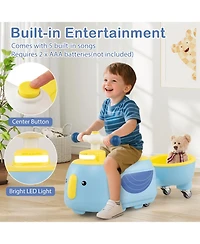 Toddler Ride on Toy with Trailer and Light Music