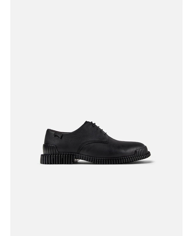 HEYDUDE Mens Hudson Leather - Shoes Black/White | MainPlace Mall display picture 2