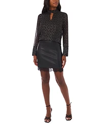 Vince Camuto Women's Front Keyhole Bell Sleeve Top