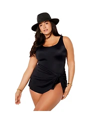 Swimsuits for All Women's Adjustable Sarong Swimdress