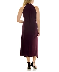 Taylor Women's Ruched Halter Neck Dress
