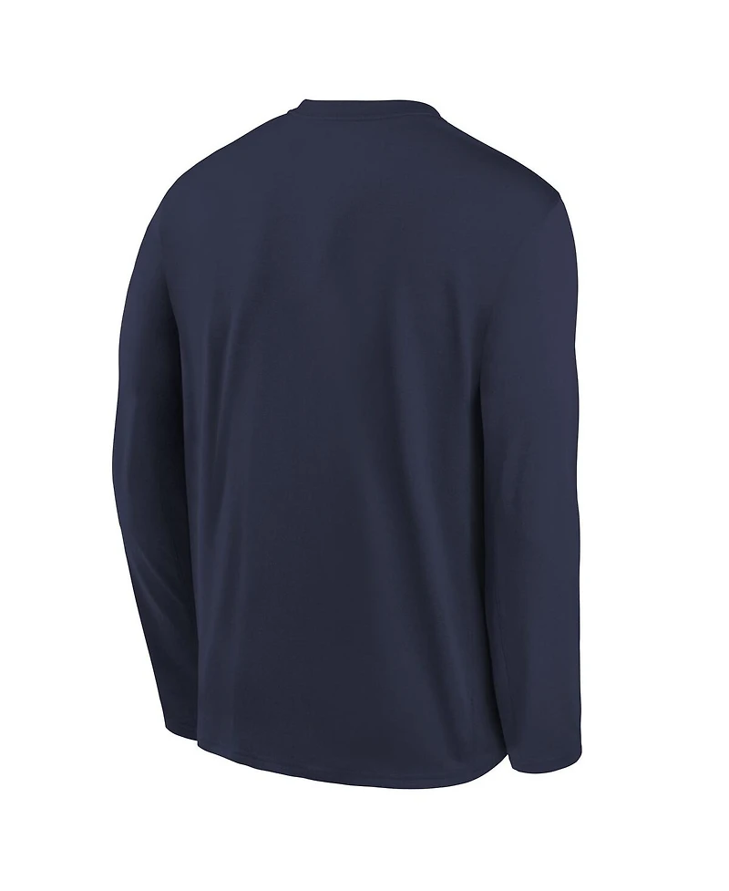 Nike Big Boys and Girls Navy Dallas Cowboys Primetime Legend Icon Long Sleeve Performance T-Shirt