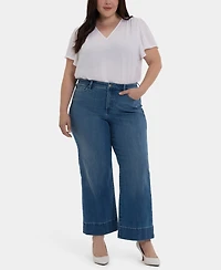 Nydj Plus Size Teresa Wide Leg Ankle Jeans