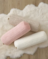Ugg Valor Carved Faux-Fur Bolster Decorative Pillow, 8" x 26"