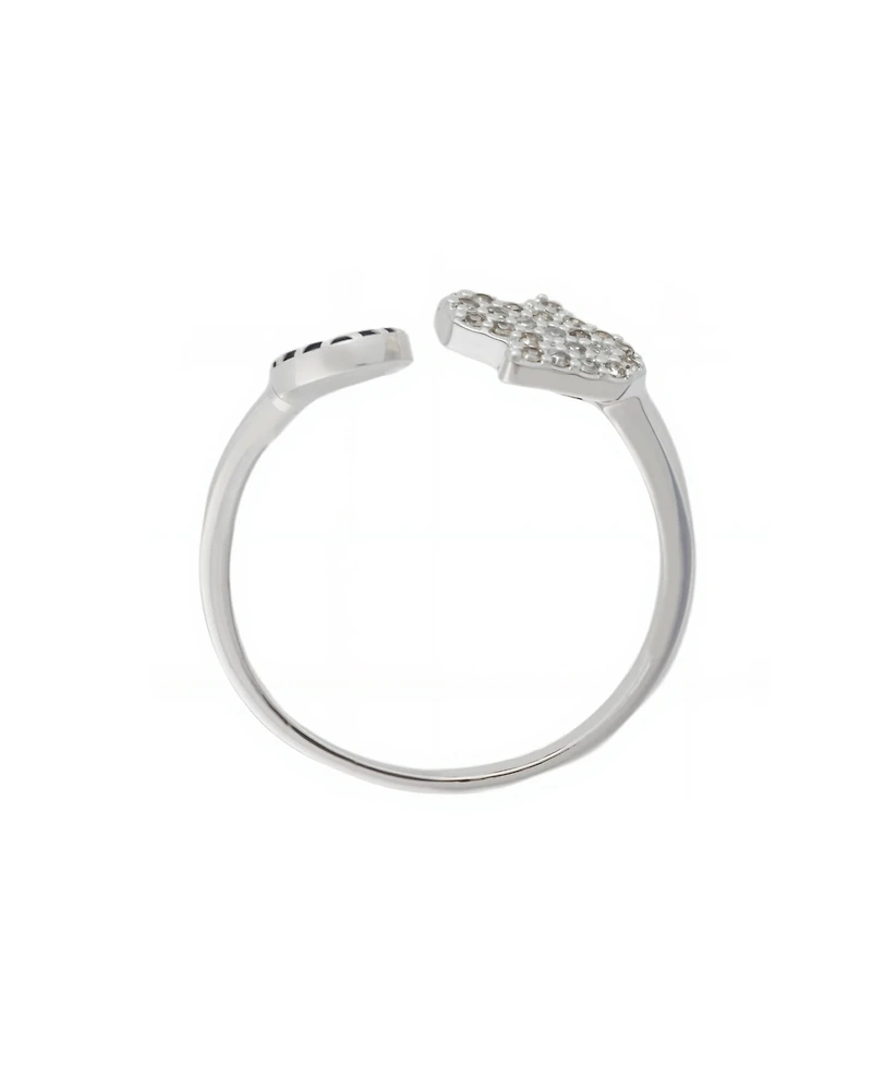 Unwritten Cubic Zirconia Hamsa and Evil Eye Statement Ring