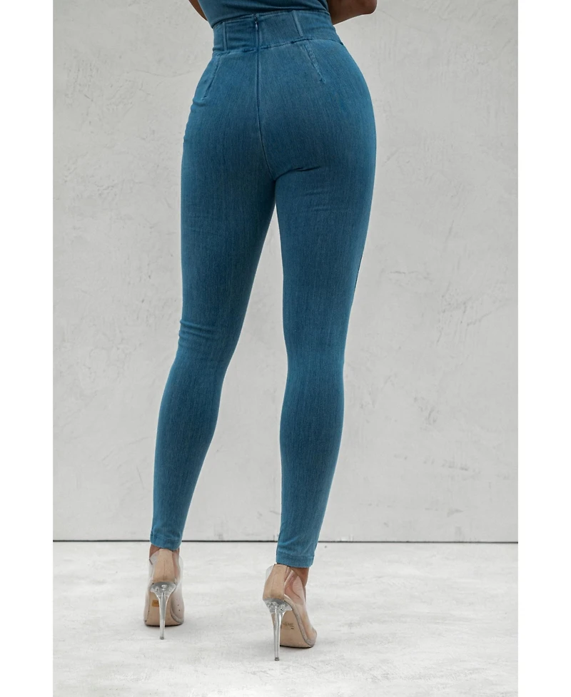 Jluxlabel Women's Alice High Waisted Jeans