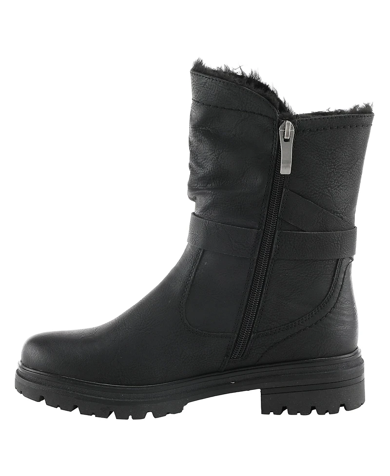 Spring Step Francala Foldover Faux Fur Booties with Relife Shock Absorbing Sole